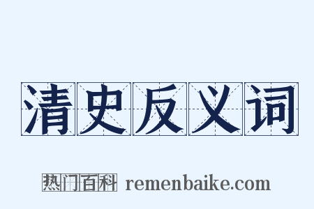清史反义词是什么意思的图片